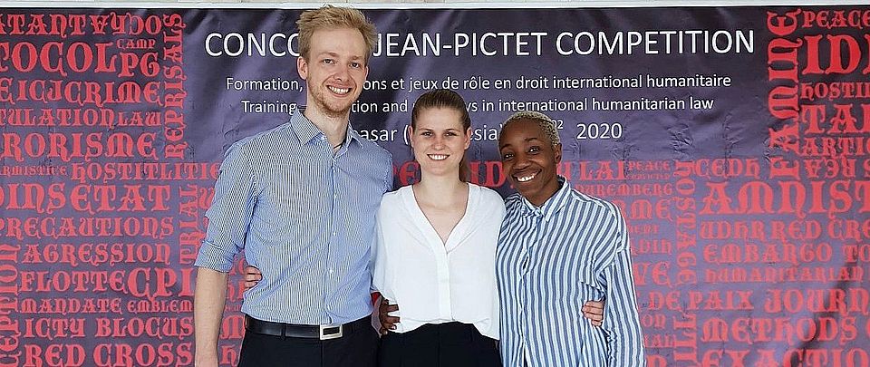 Das Team UNIBAS im FS 2020: Yanik Weingand, Fiona Mubi und Amandine Mekolo