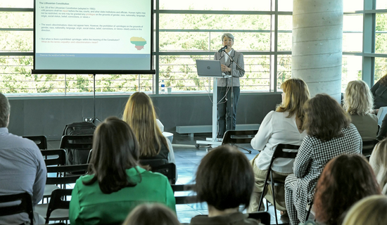 Christa Tobler gives her talk