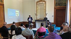 Jebari giving a lecture