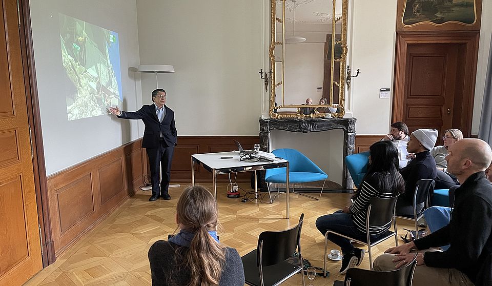 Toshiki Mogami gives hiy presentation