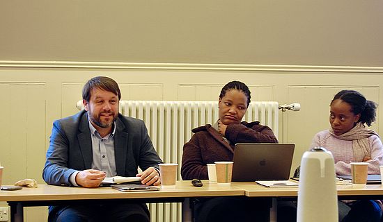 Ralph Weber and Lerato Posholi at the workshop in Edinburgh