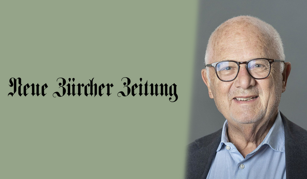 Logo der NZZ und ein Foto von Georg Kreis.