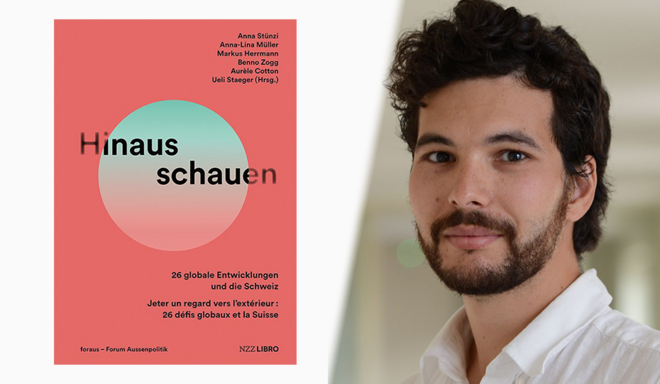 Foto: Buchcover «Hinausschauen» (links), Noureddine Wenger (rechts)