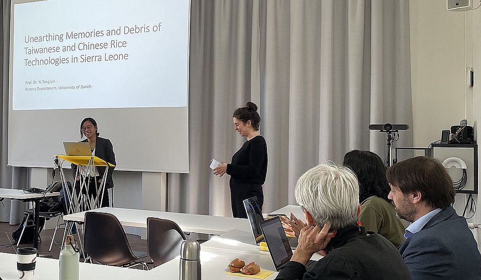 Barbara von Rütte welcomes Yi-Tang Lin to the Europainstitut