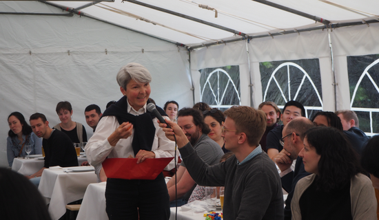 Christa Tobler during her speech