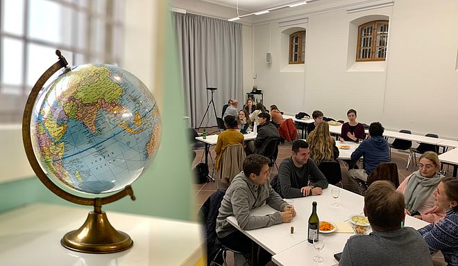 Studierende bei der Veranstaltung «Let’s Debate, Let’s Eat»/ Globus
