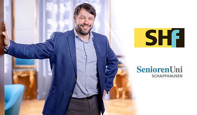 Ralph Weber / Schaffhauser Nachrichten Logo und Senioren Uni Logo