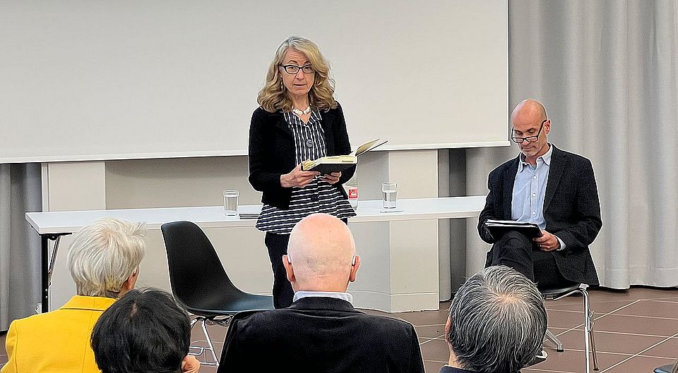 Julia Adeney Thomas speaking to the audience