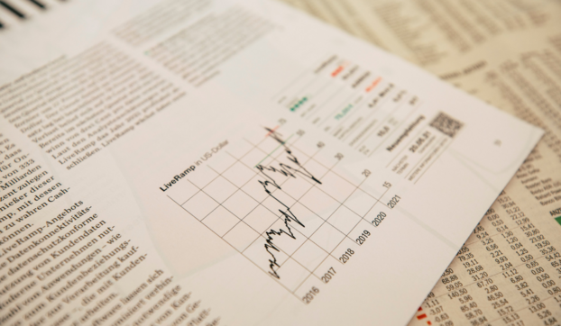 Picture: stock market graph on paper