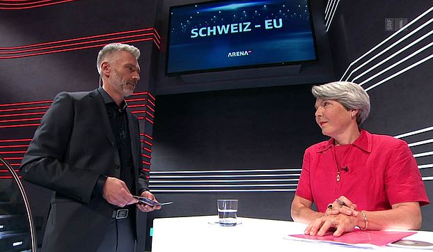 Christa Tobler in der SRF-Sendung Arena