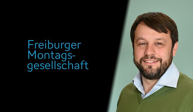 Foto: Logo Freiburger Montagsgesellschaft (links), Ralph Weber (rechts)