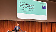 Zeid al Hussein gives a lecture