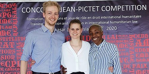 Das Team UNIBAS im FS 2020: Yanik Weingand, Fiona Mubi und Amandine Mekolo