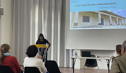 Thanushiyah Korn während der Q&A