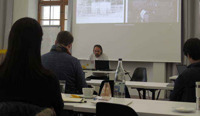 PhD Project Lab with audience and presenters.