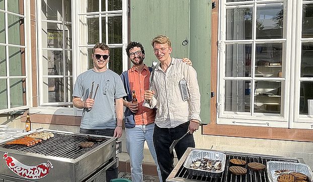 Barbecue team Jonas Einsiedler, Noureddine Wenger, Lars Kury