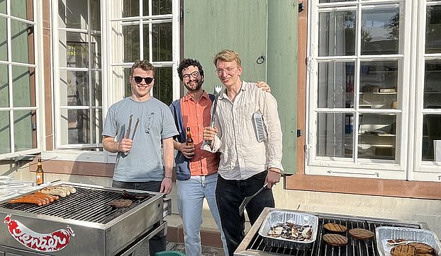 Barbecue team Jonas Einsiedler, Noureddine Wenger, Lars Kury