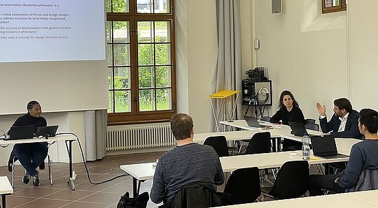 Ralph Weber asks a question during the Q&A