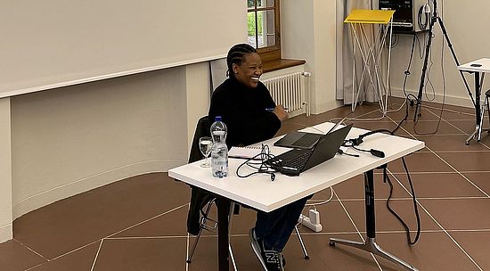 Lerato Posholi presenting her research 