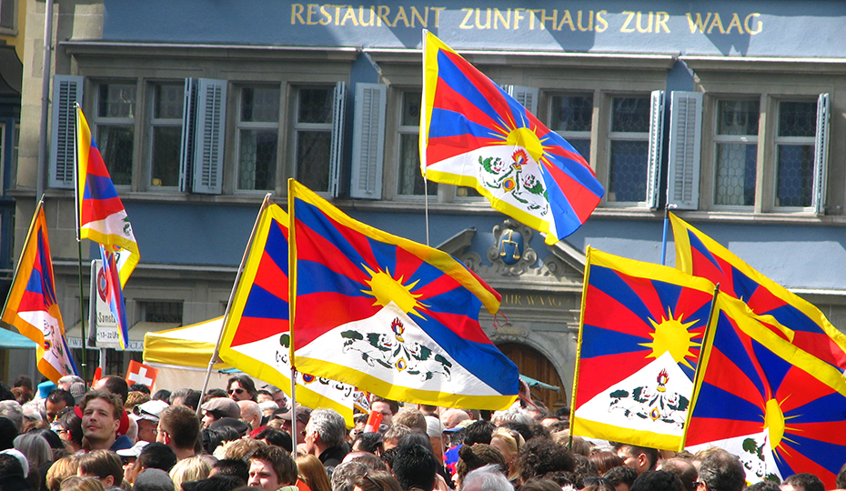 Tibetan Flags in Zurich