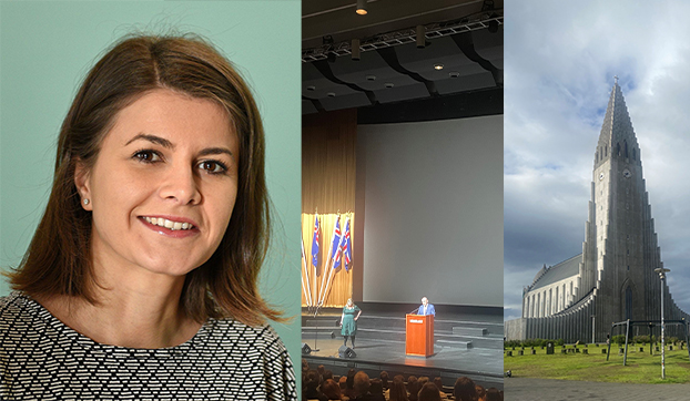 Photo (f.l.t.r.): Silvana Târlea, President Iceland Keynote Lecture, Reykjavik Church