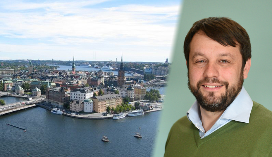 Dictrict Gamla stan in Stockholm (links) / Porträt Ralph Weber (rechts)